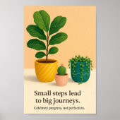 Motivational Plant Quote Art, Inspirational Phrase Poster (Voorkant)