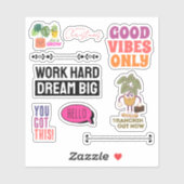 Motivational Plant Quote Sticker Sheet | Christmas (Vel)