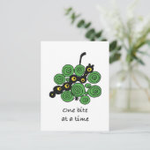 Motivational Postcard "One bite at a time" Briefkaart (Staand voorkant)