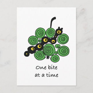 Motivational Postcard "One bite at a time" Briefkaart
