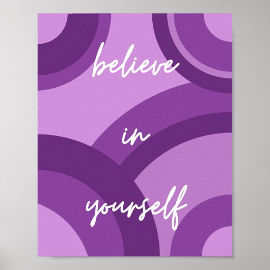 Motivational Poster Believe in Yourself Geometric (Voorkant)