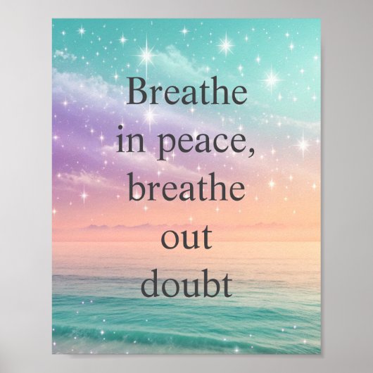 Motivational Poster with Starry Night Sky (Voorkant)