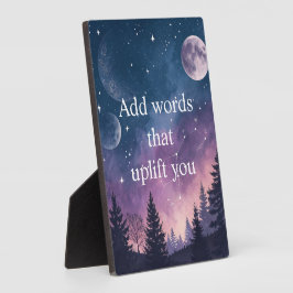 Motivational Poster with Starry Night Sky Fotoplaat