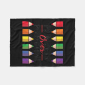 Motivational Progress Over Perfection Back To Scho Fleece Deken (Voorkant (Horizontaal))