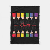 Motivational Progress Over Perfection Back To Scho Fleece Deken (Voorkant)