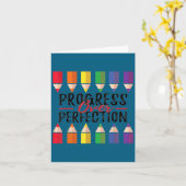 Motivational Progress Over Perfection Back To Scho Kaart (Gele Bloem)