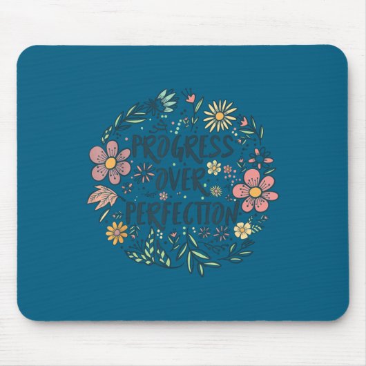 Motivational Progress Over Perfection Back To Scho Muismat (Voorkant)