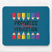 Motivational Progress Over Perfection Back To Scho Muismat (Voorkant)