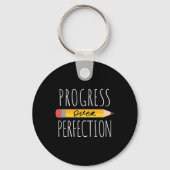 Motivational Progress Over Perfection Ck To School Sleutelhanger (Voorkant)
