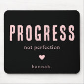 Motivational Quote Black and Pink Typography Muismat (Voorkant)