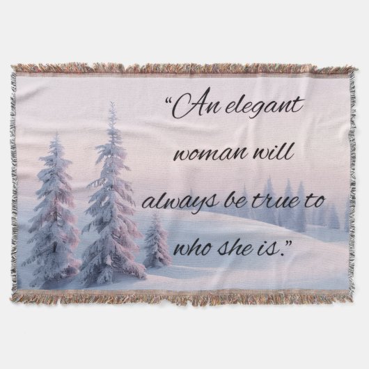 Motivational Quote Blanket “Elegant Spirit Winter" Deken (Voorkant)