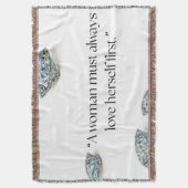 Motivational Quote Blanket  “Love Yourself First”  Deken (Voorkant Verticaal)