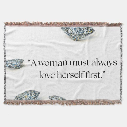 Motivational Quote Blanket  “Love Yourself First”  Deken (Voorkant)