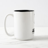 Motivational quote design  tweekleurige koffiemok (Links)