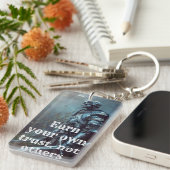 Motivational Quote Keyring | Positive Gift for Fri Sleutelhanger (Voorkant Rechts)