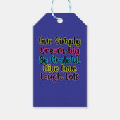 Motivational Quote Live Simply Dream Give Love Cadeaulabel (Voorkant)