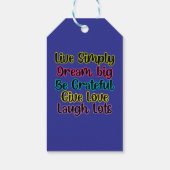 Motivational Quote Live Simply Dream Give Love Cadeaulabel (Achterkant)