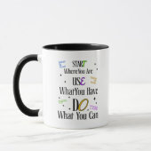 Motivational Quote Mug – Inspirational Coffee Cup Mok (Links)