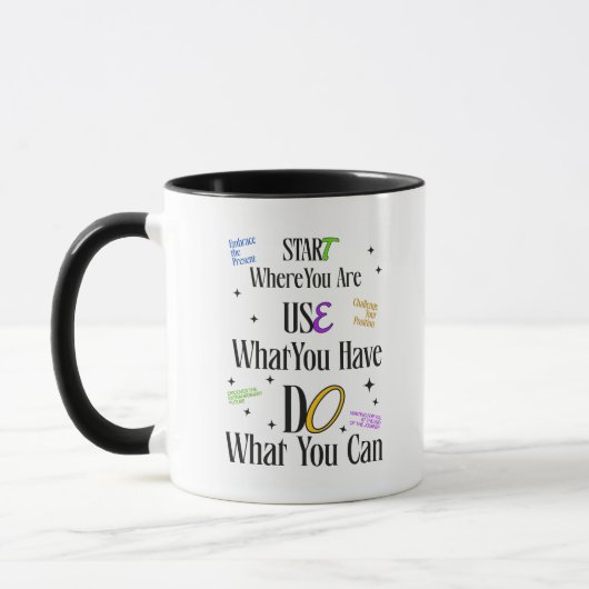 Motivational Quote Mug – Inspirational Coffee Cup Mok (Links)