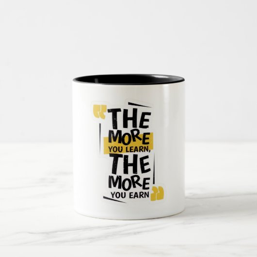 Motivational Quote Mug  Tweekleurige Koffiemok (Center)