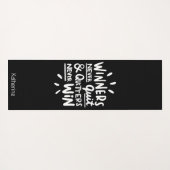 Motivational Quote personalized name Workout Black Yogamat (Achterkant (horizontaal))