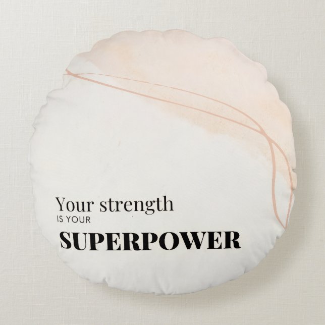 Motivational Quote round Pillow Rond Kussen (Voorkant)