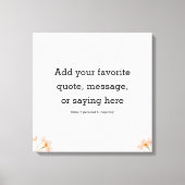 Motivational Quote Stretched Canvas Print (Voorkant)