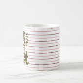 Motivational Quote Stripe Design Mug Koffiemok (Center)
