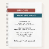 Motivational Quote Terracotta Teal Truth Journal Notitieboek (Voorkant)