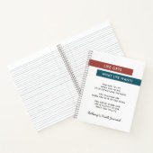 Motivational Quote Terracotta Teal Truth Journal Notitieboek (Binnen)