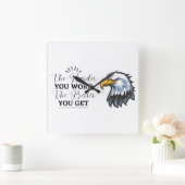 Motivational Quote Wall Clock  Vierkante Klok (Huis)