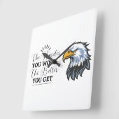 Motivational Quote Wall Clock  Vierkante Klok (Hoek)