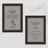 Motivational Quote with Buttefly in Loving Memory Visitekaartje (Voorkant / Achterkant)