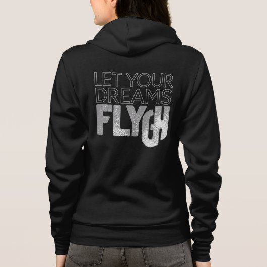 Motivational Quote Zip-Up Hoodie for Women (Achterkant)