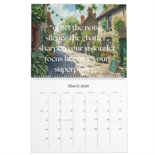 Motivational Quotes 2026 Calendar Kalender (Mar 2026)