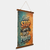 Motivational Quotes Hangend Wandkleed (Gebogen)