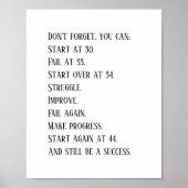 Motivational Quotes Poster White Background (Voorkant)