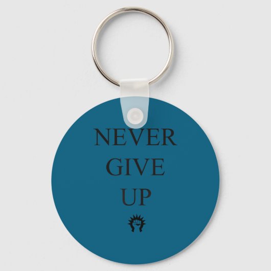 Motivational S- Never Give Up_1  Sleutelhanger (Voorkant)