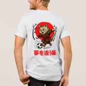 Motivational Samurai Cat - Gift for Anime & Sports Tri-Blend Shirt (Achterkant)
