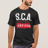 Motivational SCA Survivor Heart Attack SCA Awarene T-shirt (Voorkant)