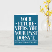 Motivational Sober Addiction Inspirational Sobriet Kaart (Gele Bloem)