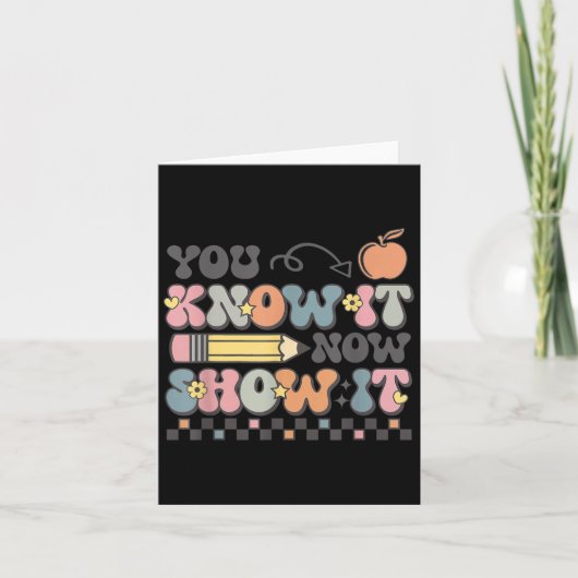 Motivational State Testing Test Day You Know It No Kaart (Voorkant)