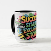 Motivational Success Starts When Excuses Stop Mok (Voorkant links)