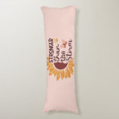 Motivational Sunflower Body Pillow Lichaamskussen (Voorkant Verticaal)