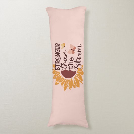 Motivational Sunflower Body Pillow Lichaamskussen (Voorkant Verticaal)