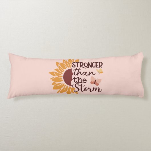 Motivational Sunflower Body Pillow Lichaamskussen (Voorkant)
