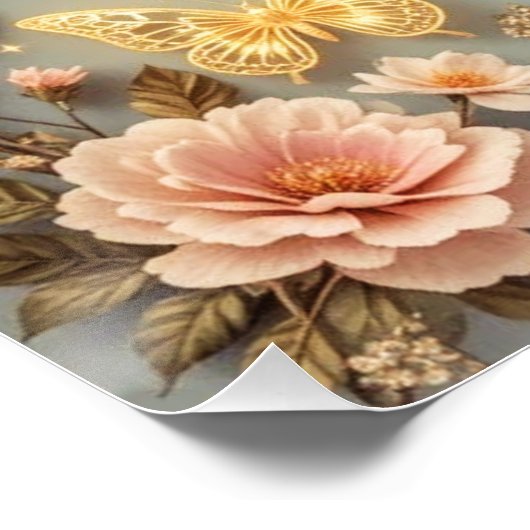 Motivational text with butterflies #2 perfect poster (Hoek)