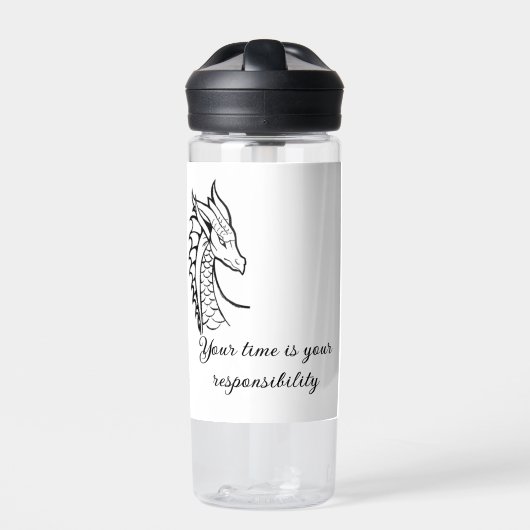 Motivational Time Saver Water Bottle Waterfles (Voorkant)