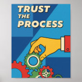 Motivational Trust The Process Retro Poster (Voorkant)