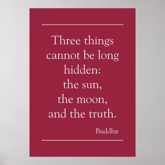 Motivational Truth Quote by Buddha Poster (Voorkant)
